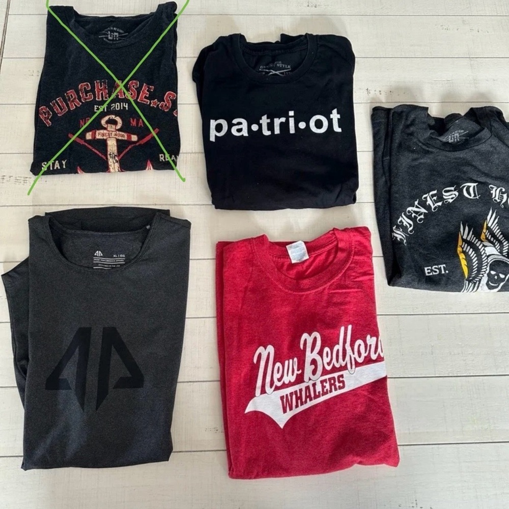 Graphic T-Shirt Bundle - Black, Red, Gray